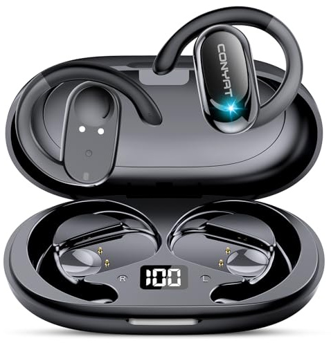 AI Auriculares Traductores de Idiomas, 7 Modos de 58H Auriculares Bluetooth Oído abierto para Viajes Negocios, 2026 Bluetooth 5.4 Traducción Audífonos de traducción en tiempo real 164 idiomas, Negro
