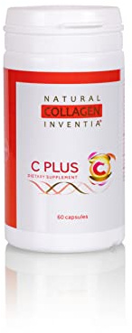 Natural Collagen Inventia C PLUS Nahrungsergänzungsmittel Kollagen Kapseln und Vitamin C Wildrosenextrakt Acerola Goji Immununterstützung 60 Kapseln