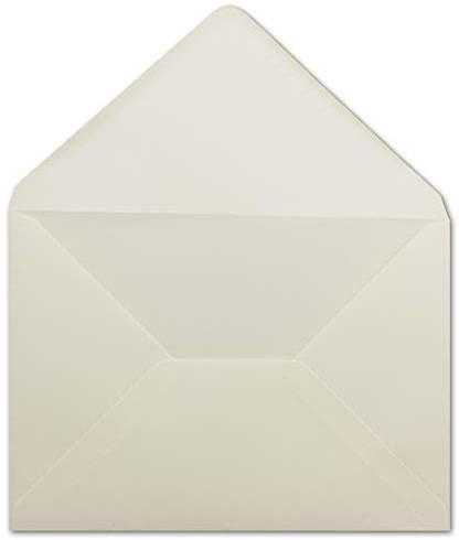 40 DIN C5 Briefumschläge Creme - 16,2 x 22,9 cm - 100 g/m² - Spitze Klappe mit Nassklebung Post-Umschläge ohne Fenster von Ihrem Glüxx-Agent