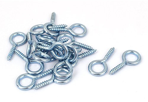 Aexit Jewelry Garden Vine Wire 4.8mm Thread Dia Eyelet Screw Eye Hook 20pcs (91cc35a3ac10f36383418ad6eee5c4af)