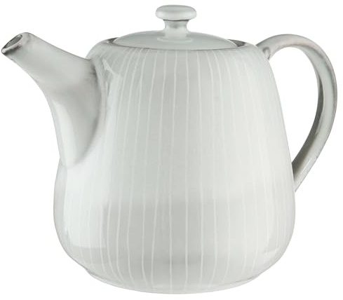 BUTLERS Teekanne 1,2l Steinzeug - HENLEY | Farbe Grau - Steinzeug im skandinavischen Landhausstil - reaktive Glasur mit Unikat-Charakter - Teekanne mit Deckel