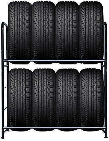 HENGMEI 4/8x Reifenhalter Autoreifen Wandhalter Reifenständer Wandhalterung Reifenregal belastbar bis 25kg für garage (Reifenregal)