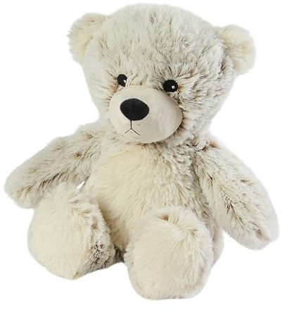 Warmies Ours en peluche lesté en guimauve au micro-ondes pour l'anxiété avec lavande française, coussin chauffant entièrement chauffant pour enfant, peluche chaude ou froide
