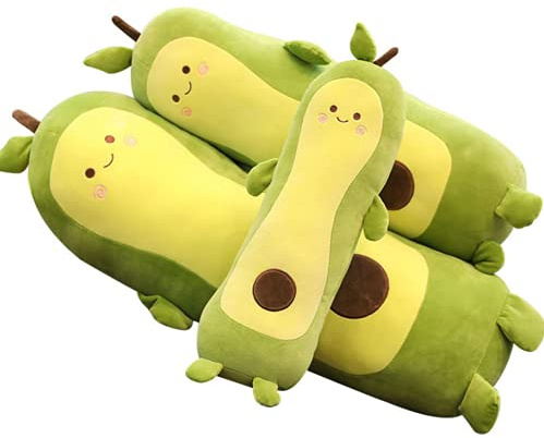 Tikwisdom Krokodil Birne Grün Avocado Simulation Avocado Plüschtier Puppe Schlafkissen Puppe Kissen Spielzeug Kissen (Lange Clause 65cm)