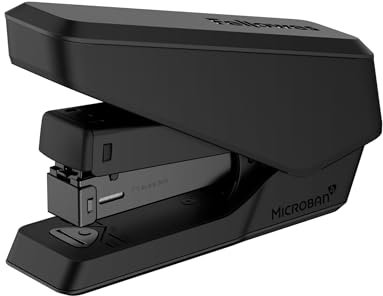 Fellowes Tacker LX840 Easy-Press Hefter mit Microban Technologie - 25 Blatt Kapazität - kompaktes Halbstreifen Heftgerät für 24/6mm und 26/6mm Hefklammern - schwarz - 1 Stück