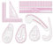 LGEGE Kurvennähline-Set, 9 Stile, französisches Kurvenlineal für Musterherstellung, metrische Nähmesswerkzeuge für Designer und Schneider, perfekt zum Zeichnen, Heimwerken, Nähprojekt