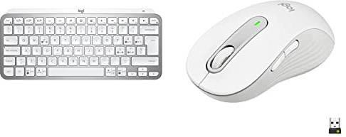 Logitech MX Keys Mini Tastiera Illuminata Wireless, Minimal, Compatta, Bluetooth, Retroilluminata & Signature M650 L Mouse wireless - Per mani grandi, Durata Batteria 2 anni