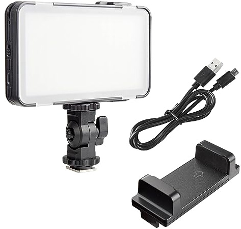Godox LEDM150 9w On-Camera LED Video Light Built-in Lithium Ion Battery Continuous Lighting Hot Shoe LED Panel Studio Photo Lamp 1/4 Universal DSLR Camcorder Photography Video Conference Smartphone