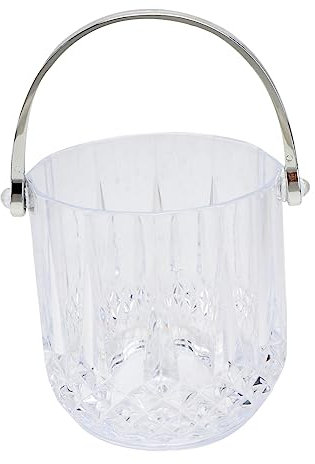 UPKOCH Seau à Glace Acrylique Transparent 1,5 l Porte-Glace Barre Cristal Pratique pour Maison Et Karaoké