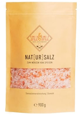 Salz & Salz Premium [Himalaya Salz] Grob & Salz Fein 400g & 900g – Steinsalz aus Pakistan ohne Zusätze – Natursalz Unbestrahlt für Salzmühle und Genießer - Rosa Kristallsalz, Ursalz, Steinsalz