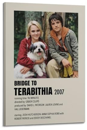 greb Poster artistique sur toile du film Bridge to Terabithia - Décoration murale pour chambre à coucher, salon - 30 x 45 cm - Pont vers Terabithia