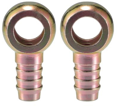 A ABSOPRO Boulon de banjo universel 16mm ID 16mm OD Adaptateur de raccord de tuyau de boulon de banjo en métal ton bronze pour moto voiture (ensemble de 2)