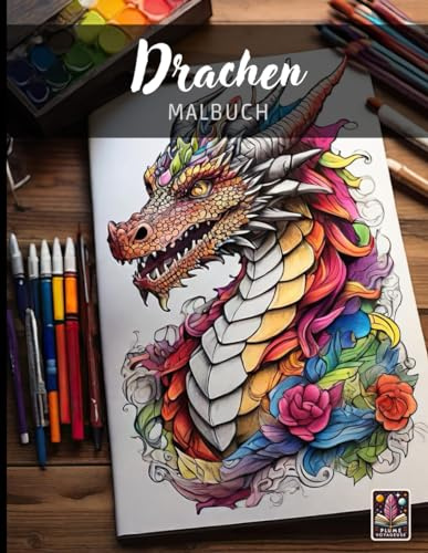 Drachen - Großes Anti-Stress Malbuch für Erwachsene - 100+ Seiten (21.5 x 28 cm)