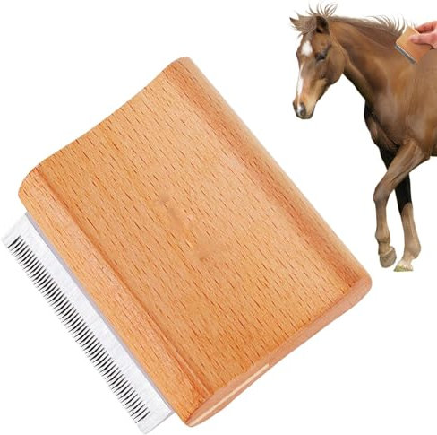 Fukamou Hundebürste zum Haarausfall, Werkzeug zur Entfernung von Tierhaaren,Professioneller Hundefriseur aus | Haarentfernungsgerät aus, ergonomische Holzbürste, Hundepflegezubehör