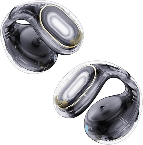 soundcore C30i by Anker, Open-Ear Earbuds, Clip-On Earphones, Lightweight Comfort, Stable Fit, Firm-Shell Design, Attachable Ear Grips, Big Drivers for Clear Audio, 30H Play(Renewed) (Black)