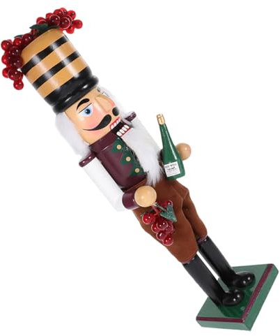 CAXUSD Schiaccianoci Natalizio in Legno Statuetta Da Tavolo Decorazione Di Natale Accessorio Fotografico Regalo Per Amici e Familiari