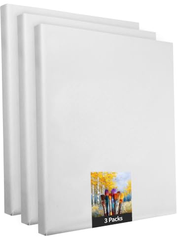 Künstlerleinwand Keilrahmen - 3 Stück - 50x70cm - weiß - zum Bemalen | Weiße Künstlerleinwand zum Bemalen, 3 Stück, 50x70cm, Keilrahmen, Polyester, für Acrylfarben und Textilfarben