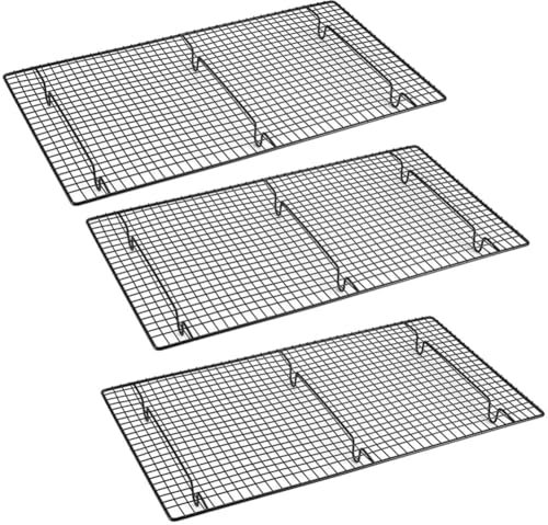 Fangxuee Herramientas para Hornear Rejilla para Enfriar Pasteles Red de Secado Antiadherente Cuadrada Rejilla para Enfriar Pan y Pasteles 26x45x3cm