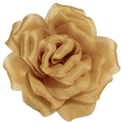 150mm Broche Fleur Camélia Élégante – Épingle à Revers En Tissu Texturé, Accessoire De Mode Pour Femme Et Homme, Idéal Pour Mariage, Fête, Costume Et Robe, Cadeau Festif