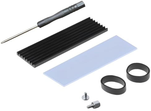 WUSJCOF 1 jeu de dissipateurs thermiques, coussin thermique, kit de refroidissement, glacière en aluminium avec coussin thermique en silicone, glacière pour semi-conducteurs