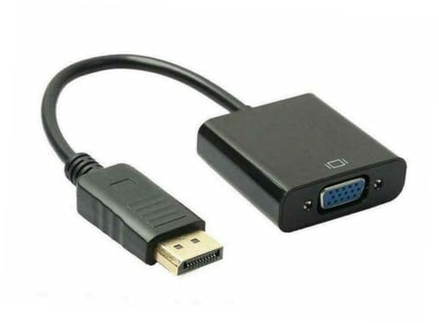 Gadpiparty Displayport to Vga Male to Female Adapter Video Converter Black Plug and Play No External Power Sturdy Construction Multi-display Support for Monitor Projector