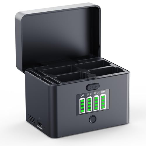 K&F Concept NP-FZ100 & LP-E6NH Chargeur de Batterie à 4 Emplacements, Chargeur Rapide USB-C 40 W Compatible avec Sony A7iii, A7iv, FX30, FX3, A6700, A6600, EOS R5, R6, R7, 5D, 6D et 7D Mark II