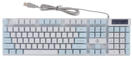 Angoily Clavier Mécanique Gamer Filaire 104 Touches Rétroéclairage LED RGB, Interrupteurs Haute Précision et Design Unique pour PC Gaming et Bureautique