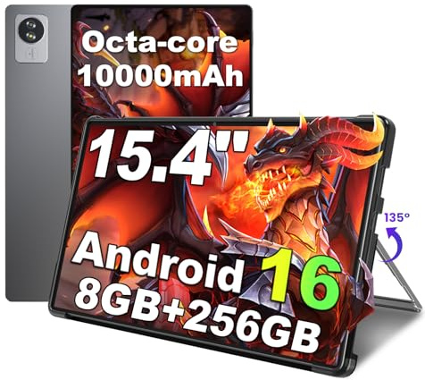 jumper Tablet 15,4 Zoll, Android 16 Tablet Helio G99 Octa-Core Prozessor