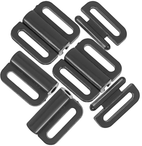 Alasum 100 Sets Black Plastic Bra Clasps Front Fastening Reusable Bra Safety Clasps with Stable Structure for Underwear Accessories