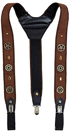 Bristol Novelty BA2997 Tirantes de steampunk, adulto, marrón Halloween