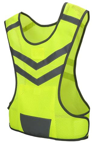 VGEBY Sportweste, atmungsaktive Polyester-Netz-Warnweste zum Laufen, Radfahren, Wandern