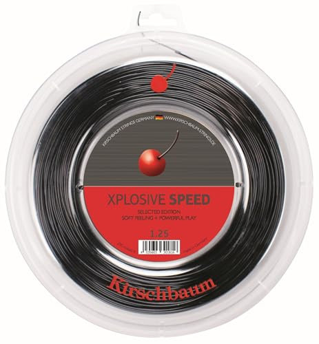 Kirschbaum Xplosive Speed 200 M Schwarz Tennis Saitenrolle 200m Monofil Schwarz 1,28