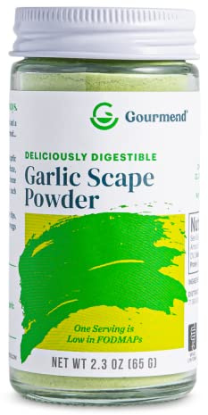 Gourmend Foods Organic Garlic Scape Powder – Certified Low FODMAP, Filler Free, Gluten Free, 100% Natural, No Corn Starch, Maltodextrin, Flavors or Other Fillers