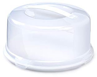 ACCURATE Plastic Cake Box, White (ROUND)