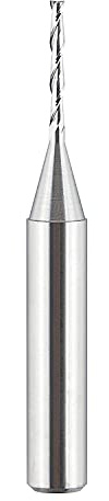 SpeTool Nutfräser Frässtift mit 6,35 mm (1/16 Zoll) Schneiddurchmesser, Spiralfräser Holz mit 6,35 mm (1/4 Zoll) Schaft, 2 Nuten, CNC-Schaftfräser