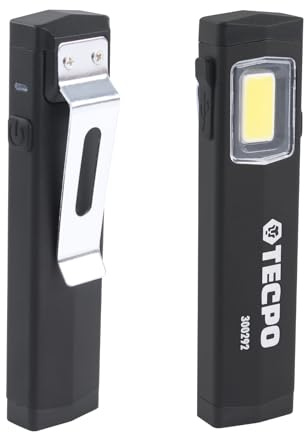TECPO Mini LED Taschenlampe Inspektionsleuchte Werkstattlampe 500 Lumen - sehr leichte Handlampe mit langer Leuchtdauer und Leuchtweite