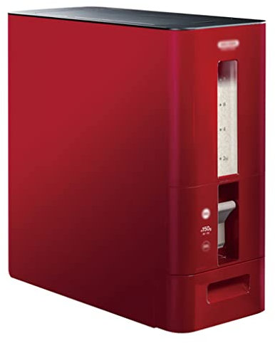 ZQDMYT Cereal Dispenser Countertop Cereal Dispenser，Oatmeal Dispenser Container With Each Dispensing 150/60 G(1 CUPS)-12kgs 26.5 Lb Capacity Airtight (Color : Red-12kg)