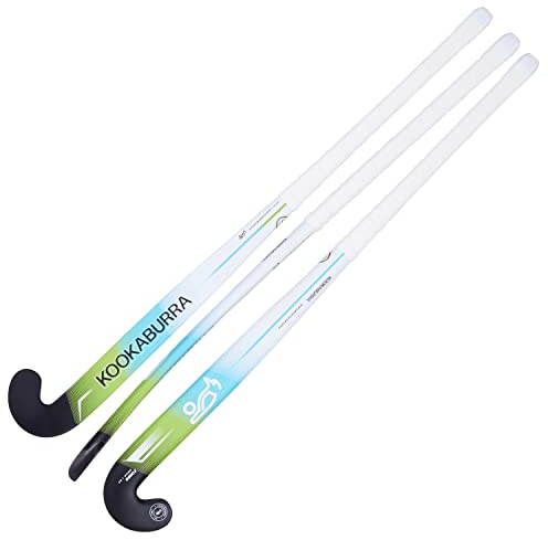 KOOKABURRA Unisex Zonda Hockeyschläger, Schwarz/Lime/Blau, 37.5 Light UK
