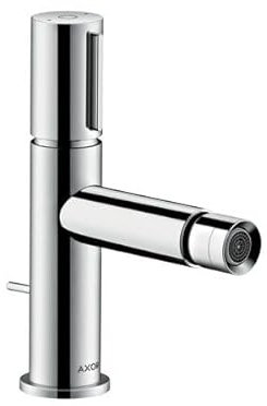 hansgrohe AXOR Uno Select Bidetmischer, Zugstangen-Ablaufgarnitur, Farbe: Brushed Black Chrome
