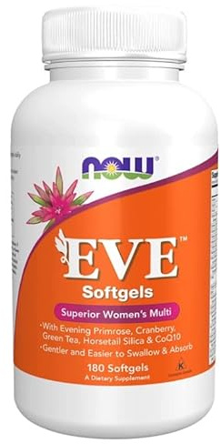 NOW Foods Eve Lot de 180 gélules multivitamines pour femme