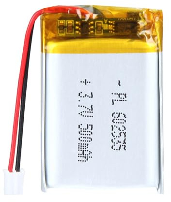 Uxney Batería de 3,7 V 500 mAh 602535 de polímero de litio, iones de litio, batería de iones de litio con conector 2PH 2 P con cuadrícula de 2 mm