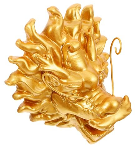 Yardenfun Goldene Drachenkopf-wandbrunnen Aus Langlebigem Harz Wetterfester Gartenbrunnen Für Außenbereich Und Villa Dekorativer Wasserauslass Zur Stilvollen Garten Terrassengestaltung