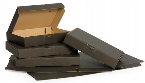 WePack 50 Stück Maxibriefkartons 300x200x50 mm Innenmaß Maxibrief Versand Post Faltschachtel 1-Wellig 400g Schwarz Postkarton Versandschachtel Paket Päckchen Versandkarton warensendung