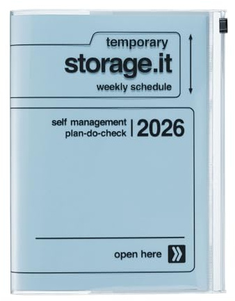 MARK'S 2025/26 Taschenkalender, A5 Storage.it, Blue: Von September 2025 bis Dezember 2026