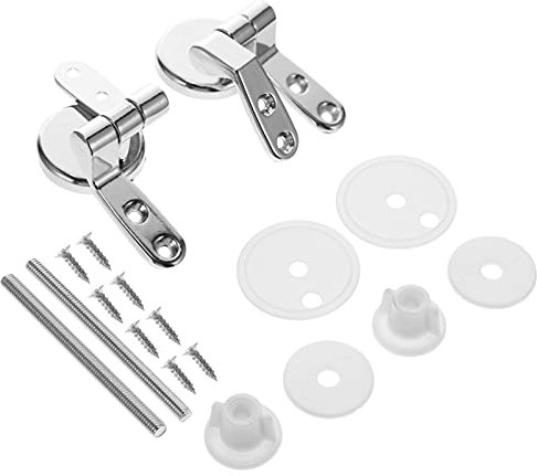 WHAMVOX Toilettensitzscharnier Aus Befestigungssatz Zubehör Für Standard-wc-sitze Ersatz Für Beschädigte Scharniere Einfache Installation Mit Schraubendreher