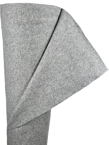 EraGreen Premium Bastelfilz 1,5m Br. - 3mm Filz zum Basteln - Dekostoff Filzstoff Filzrolle grau (Meterware)
