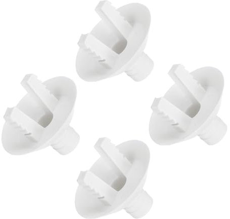 QUARKZMAN 4Pzs Codo Conector para Manguera de Desagüe de Aire Acondicionado con Anillos de Goma para Unidades Mini-Split y de Ventana 25mm, Blanco