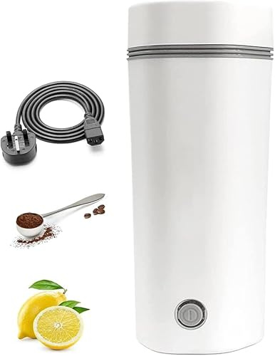 Travel Electric Kettle 350ml Heating Capacity Portable Cup 300w Kettles Electric Fast Boil Quiet Kettle Portable Kettle for Boiling Water for Making Tea Coffee Milk (White)1
