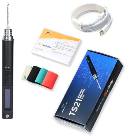 MINIWARE TS21 Lötkolben Schweißgerät KU Tips Smart Tragbar Digit 100W 3 Sekunden Schmelzbehälter Füllen Licht Voreinstellung Temperatur 100-450℃