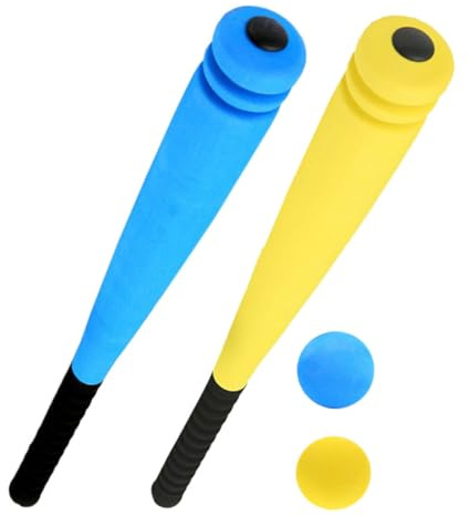 HOMOBABE 2 Stück Kinder Schaumstoff Baseballschläger für Training | Leichtes Material, Angenehmer Griff, Geeignet für Vorschulbereich und Übung
